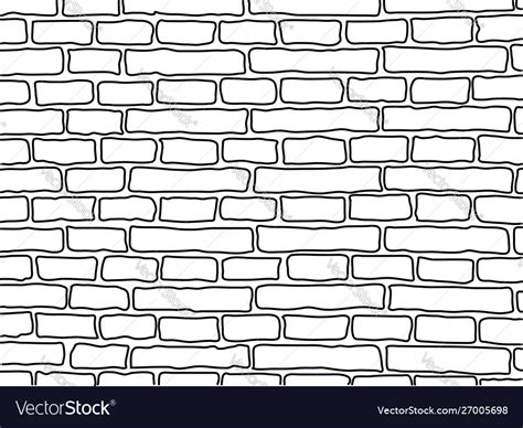 Bricks line art Royalty Free Vector Image - VectorStock