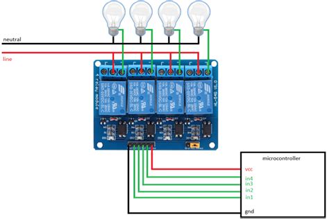 5V Four-Channel Relay Module - Pin Diagram, Specifications ...