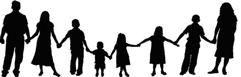 Free Silhouette Of Family Holding Hands, Download Free Silhouette Of ...