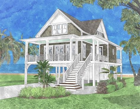 House Plans On Piers : Piling Pier Stilt Houses Hurricane Coastal Home ...