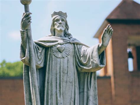 Christ the King Statue, Virginia USA - Catholic Stock Photo