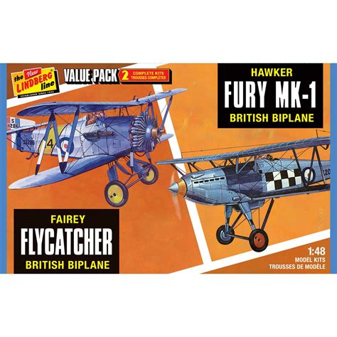 Fairey Flycatcher and Hawker Fury 2-Pack 1:48 Scale Model Kit