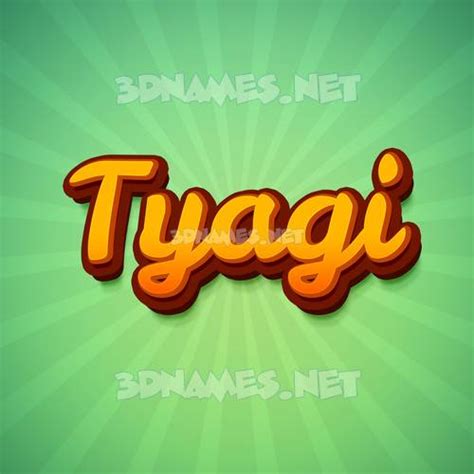 Preview of Green Rays 3D name for "tyagi"