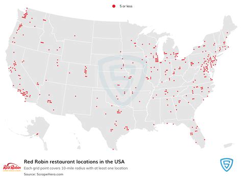 List of all Red Robin restaurant locations in the USA - ScrapeHero Data ...