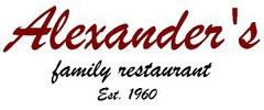 Menu - Alexander's Family Restaurant