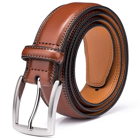 mens brown leather designer belt