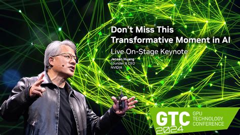 Watch The NVIDIA GTC 2024, CEO Jensen Huang, Keynote Live Here - Next ...