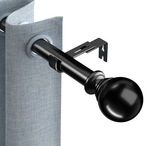 Buy Black Curtain Rods for Windows 48 to 84 Inches, 1" Diameter ...