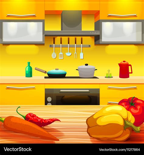 Kitchen table Royalty Free Vector Image - VectorStock