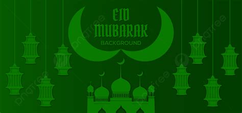 Green Color Islamic Festival Eid Mubarak Background, Ramadan, Mubarak ...