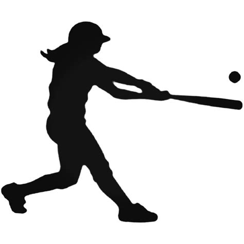 Softball Girl Batter Silhouette at GetDrawings | Free download