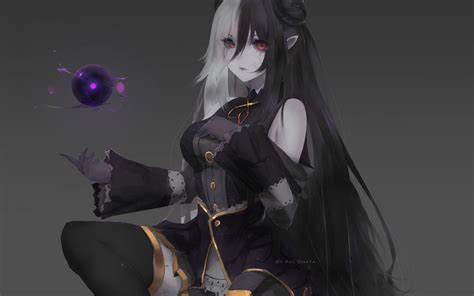 Download 3840x2400 wallpaper devil, anime girl, magic, dark, 4k, ultra ...