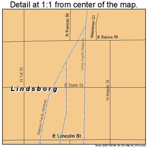 Lindsborg Kansas Street Map 2041375