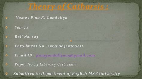 Theory of catharsis