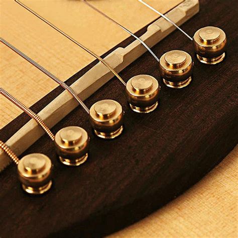 Solid Brass Acoustic Guitar Bridge Pins | mpsguitarrestors