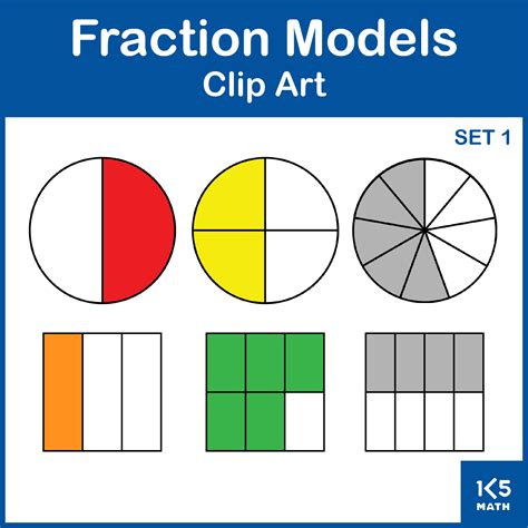 Fraction Models Clip Art: Set 2