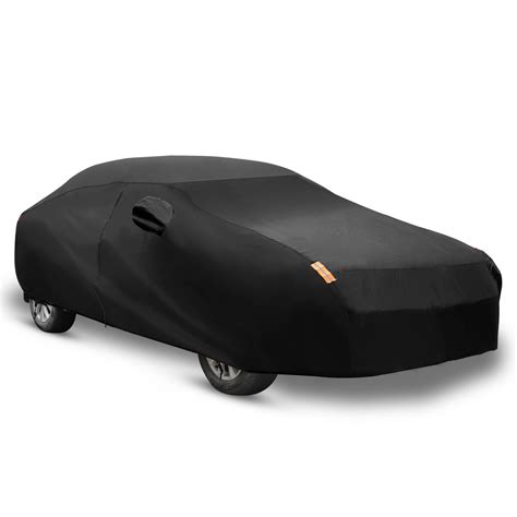 Black Auto Car Cover Outdoor Weather Waterproof Breathable Scratch Rain ...