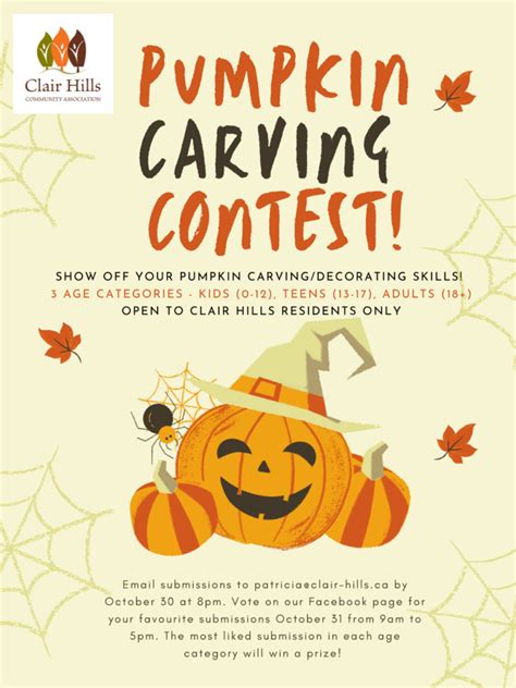 Pumpkin Carving Contest – The Clair Hills Community Association