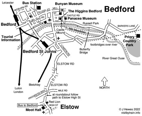 Visit Bedford by train - Bunyan Museum, The Higgins, Priory Country ...