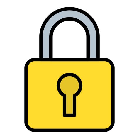 Padlock Generic Outline Color icon