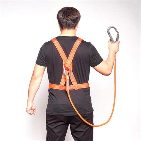 12mm Safety Harness Lanyard Strap Fall Protection Aerial Rock Climbing ...