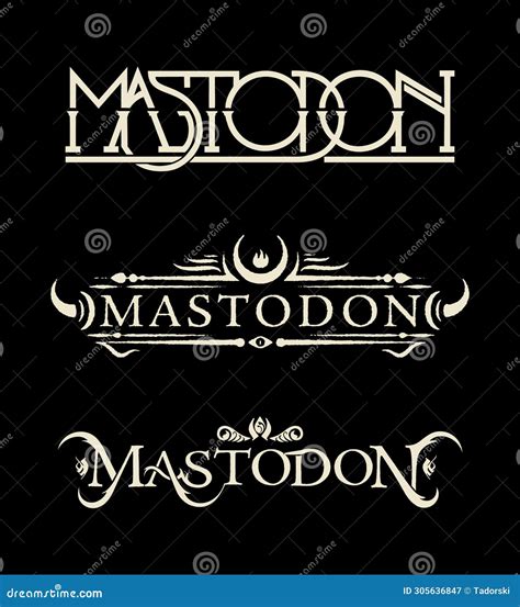 Mastodon Band Logo. Isolated on Black Background. Editorial Photography ...