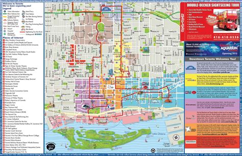 Toronto hop on hop off bus tour map - Map of Toronto hop on hop off bus ...