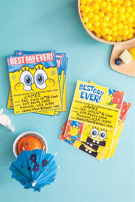 SpongeBob "Best Day Ever!" Party Invitations | Nickelodeon Parents