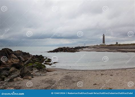 Skagen Lighthouse in Northern Denmark. Stock Photo - Image of ...