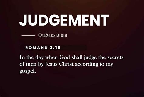 Judgement Verses From The Bible — Empowered By Scripture: Exploring ...