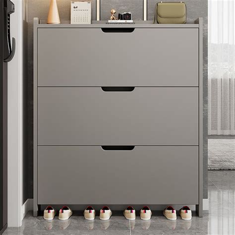 Compact Modern Shoe Storage Cabinet with Adjustable Shelves in Small ...