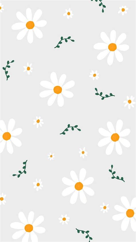 Daisy flowers patterned background cute hand drawn style | free image ...