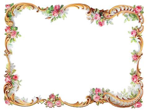 Pin by Amal A on Décoration autour du papier | Flower frame, Floral ...