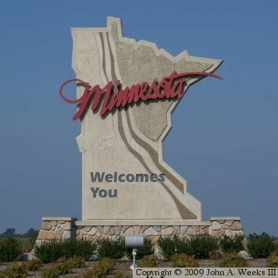 Minnesota State Line Signs