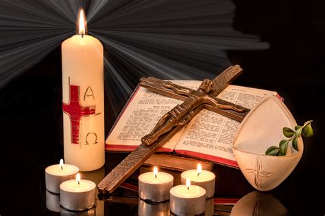 Bible, Candle, and Cross image - Free stock photo - Public Domain photo ...