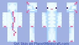 Cyan Axolotl Minecraft Skin