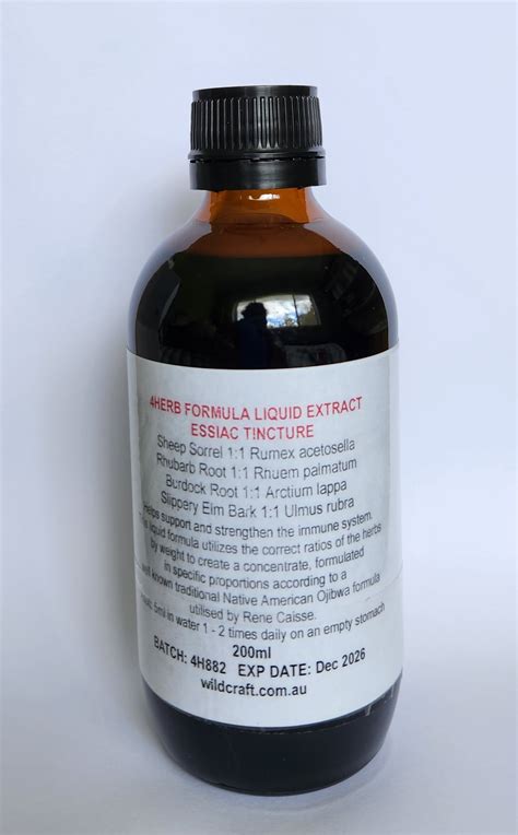 4 HERB FORMULA ESSIAC LIQUID EXTRACT - Wildcraft Dispensary