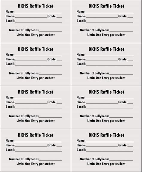 Raffle Ticket Template - FREE DOWNLOAD - Aashe