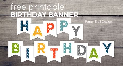 Free Printable Birthday Banner Ideas - Paper Trail Design