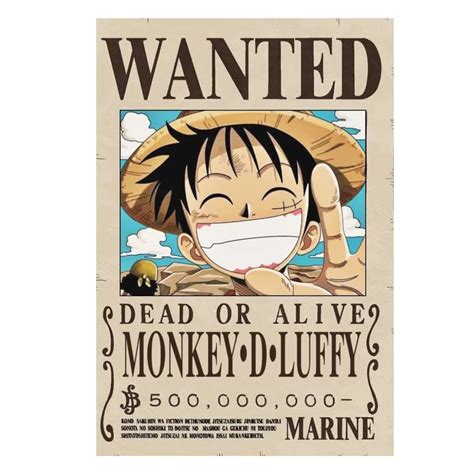 Buy monkey d luffy wanted poster online | Journalchamps