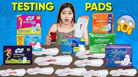 Live Testing Different Pads कौन सा सबसे घटिया Worst & Best Pads Dryness ...