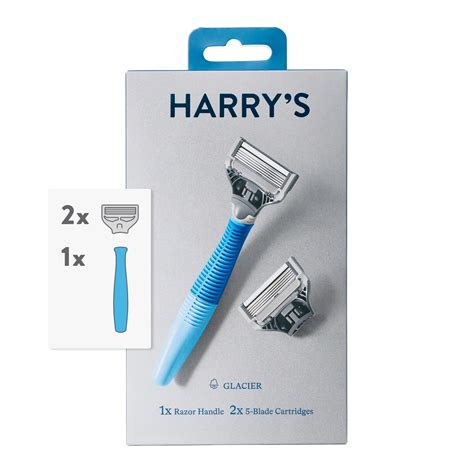 Harry's Men's 5-Blade Manual Razor Handle and 2 Razor Blade Refills ...