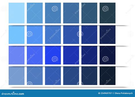 Blue Color Palette. Pastel Color Sky. Gradient Color. Vector ...