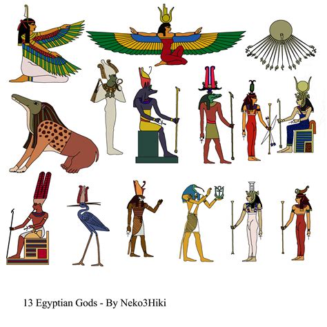 13 Ancient Egyptian Gods and Goddesses - Stock by Neko3hiki on ...