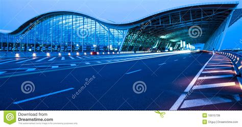 Night view of the airport stock image. Image of frame - 10015739