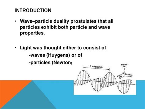 Wave particle duality