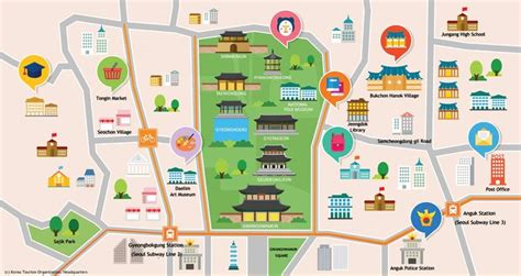 korea map kto tourism organization bukchon gwanghwamun gyeongbokgung ...