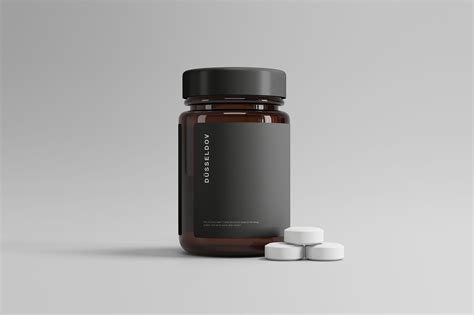 Medicine Bottle & Pills Free Mockup – FreeMockup.net