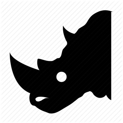 Rhino Head Silhouette at GetDrawings | Free download