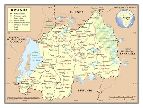 Large detailed political and administrative map of Rwanda with roads ...